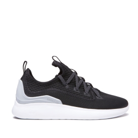 Supra Mens FACTOR Black/Lt Grey/white Low Top Shoes | CA-83411